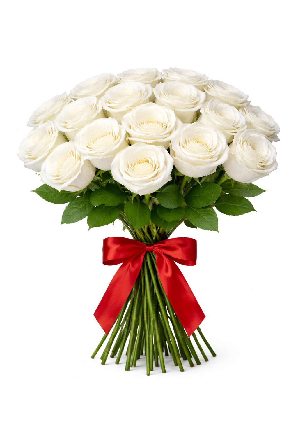 25 White Roses Bouquet